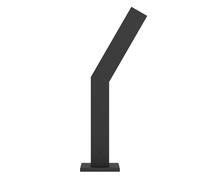 Piantana Esterno Moderna Ugento Alluminio Nero Policarbonato Bianco Led