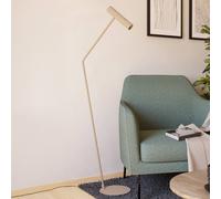 EGLO Caminia Piantana a LED, elegante lampada a stelo angolare con faretto regolabile, in metallo colore sabbia e oro, lampada da soggiorno con lampadina GU10, luce bianca calda