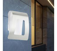 Lampada da Parete Esterna LED Acciaio Inox Frontale Giardino Argento