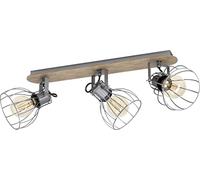 Spot Minimal Sambatello Legno Marrone 3 Luci E27 40W