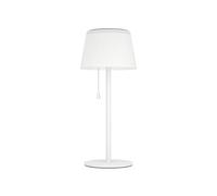 Eglo Lampada solare da tavolo Scordiano, a batteria, per esterni, con interruttore a tirante, senza fili, in acciaio e plastica bianca, colore luce: bianco caldo/bianco freddo, IP44
