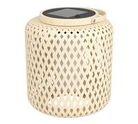 Luce Solare A Rete Esterno Marliano Legno Marrone Policarbonato Bianco Led