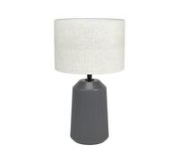 EGLO Lampada tavolo Capalbio, grigio/paralume naturale EGLO