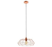 Eglo Lampadario a Sospensione E27. Argento, 45.5 x 45.5 x 110 cm