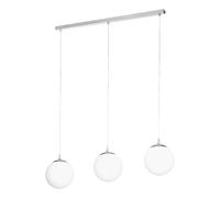EGLO Rondo a sospensione, 3 luci, nichel/bianco EGLO