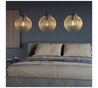 EGLO - Lampadario Industrial Venezuela 3 Luci Acciaio Nero E Oro