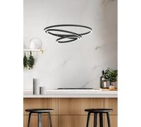 Eglo Lampadario LED Smart Nero 58 cm 40W CCT 2700K-6500K ZigBee Dimmer