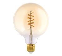 Eglo Lampadina a LED a sfera E27, dimmerabile, a spirale, stile vintage, 8 W (equivalente a 60 W), 806 lumen, luce bianca calda, 2700 K, lampadina Edison G125, Ø 12,5 cm