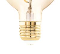 EGLO LED E27 dimmerabile, lampadina LED a globo con spirale, lampada vintage ambra, illuminazione retrò, 4 W (equivalente a 15 W), 145 Lumen, bianca calda, 2000k, Edison G60, Ø 6 cm