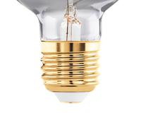 EGLO LED E27 dimmerabile, lampadina a spirale, lampada vintage nero-trasparente in design retrò, 4 Watt, 100 Lumen, illuminante bianco caldo, 2000k, Edison ST48, Ø 4,8 cm
