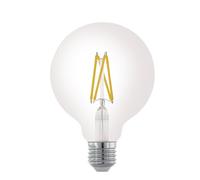 Eglo - Lampadina LED E27, dimmerabile, classe energetica A, risparmio energetico, 7,2 W, 1521 lumen, globo bianco caldo, 3000 kelvin, G95, diametro di 9,5 cm