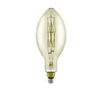 EGLO Lampadina LED E27 dimmerabile, Smoky Vintage in Big Size Ø 14 cm, lampada LED per illuminazione retrò, 8 Watt (equivalente a 45 Watt), 600 lm, E27 LED bianco caldo, 3000 K, lampadina Edison, E140