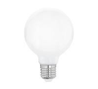 EGLO Lampadina LED E27, lampadina Globe Milky, 8 Watt (equivalente a 75 Watt), 1055 lumen, E27, luce bianca calda, 2700 Kelvin, lampadina a LED, lampadina G80, Ø 8 cm