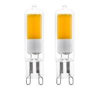 Eglo Lampadina LED G9, dimmerabile, set di 2 lampadine con attacco a spina, 4,2 watt (equivalente a 40 watt), 470 lumen, luce bianca calda, 2700 kelvin, pin G9, Ø 1,6 cm