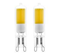 Eglo Lampadina LED G9, dimmerabile, set di 2 lampadine con attacco a spina, 4,2 watt (equivalente a 40 watt), 470 lumen, luce bianca calda, 2700 kelvin, pin G9, Ø 1,6 cm