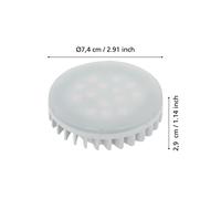 Eglo 110161 LED GX53, lampadina con riflettore, 4,9 Watt (equivalente a 40 Watt), 470 Lumen, illumite bianco caldo, 3000k, lampada con riflettore, Ø 7,4 cm