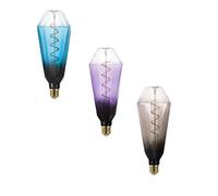 LED illuminante E27 1x4W 1800K nero e grigio trasparente L: 24,5 cm Ø10 cm dimmerabile