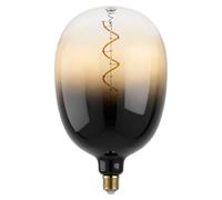 Eglo Lampadina XXL E27, dimmerabile, a spirale, stile rétro, molto grande, nera e color sabbia, 4 W, 100 lumen, luce bianca calda, 1700 K, lunghezza 29,5 cm