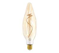 Eglo Lampadina XXL E27, dimmerabile, a spirale, stile rétro, molto grande, color ambra, 4 W, 270 lumen, luce bianca calda, 2100 K, lunghezza 25,5 cm