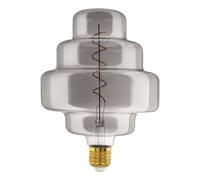 Eglo Lampadina XXL E27, dimmerabile, a spirale, stile rétro, molto grande, in vetro fumé, 4 W, 110 lumen, luce bianca calda, 2000 K, lunghezza 29 cm
