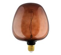 Eglo Lampadina XXL E27, dimmerabile, a spirale, stile rétro, molto grande, marrone cognac, 4 W, 40 lumen, luce bianca calda, 2000 K, lunghezza 25,5 cm