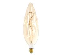 Eglo Lampadina XXL E27, dimmerabile, a spirale, stile rétro, molto grande, color ambra, 4 W, 270 lumen, luce bianca calda, 2100 K, lunghezza 34,5 cm