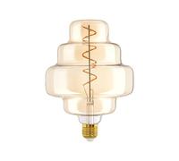 Eglo Lampadina XXL E27, dimmerabile, a spirale, stile rétro, molto grande, color ambra, 4 W, 200 lumen, luce bianca calda, 2000 K, lunghezza 20,5 cm
