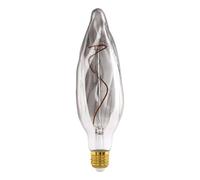 Eglo Lampadina XXL E27, dimmerabile, a spirale, stile rétro, molto grande, in vetro fumé, 4 W, 100 lumen, luce bianca calda, 2000 K, lunghezza 25,5 cm