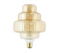 Eglo Lampadina XXL E27, dimmerabile, a spirale, stile rétro, molto grande, color ambra, 4 W, 200 lumen, luce bianca calda, 2000 K, lunghezza 20,5 cm