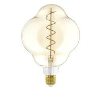 Eglo Lampadina XXL E27, dimmerabile, a spirale, stile rétro, molto grande, color ambra, 4 W, 200 lumen, luce bianca calda, 2000 K, lunghezza 20 cm