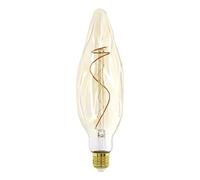 Eglo Lampadina XXL E27, dimmerabile, a spirale, stile rétro, molto grande, color ambra, 4 W, 270 lumen, luce bianca calda, 2100 K, lunghezza 25,5 cm