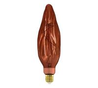 Eglo Lampadina XXL E27, dimmerabile, a spirale, stile rétro, molto grande, color rame, 4 W, 20 lumen, luce bianca calda, 2000 K, lunghezza 25,5 cm