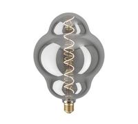 Eglo Lampadina XXL E27, dimmerabile, a spirale, stile rétro, molto grande, in vetro fumé, 4 W, 110 lumen, luce bianca calda, 2000 K, lunghezza 29 cm