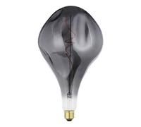 Eglo Lampadina XXL E27, dimmerabile, a spirale, stile rétro, molto grande, in vetro fumé, 4 W, 70 lumen, luce bianca calda, 1800 K, lunghezza 28 cm