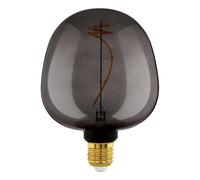 Eglo Lampadina XXL E27, dimmerabile, a spirale, stile rétro, molto grande, nera, 4 W, 40 lumen, luce bianca calda, 2000 K, lunghezza 18 cm