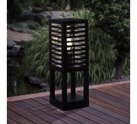 Piantana Moderna Da Esterno Alamonte 3 Piccola 1 Luce Alluminio Nero