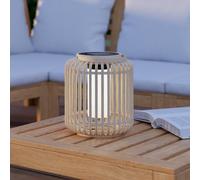 EGLO Lanterna solare a LED Marliano, altezza 24 cm, legno chiaro, legno EGLO