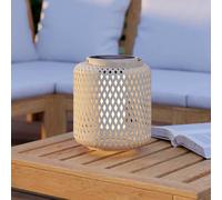 Luce Solare A Rete Esterno Marliano Legno Marrone Policarbonato Bianco Led