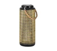 Eglo Lanterna solare Z_Solar per esterni, lampada da tavolo per giardino e balcone, luce decorativa esterna in metallo e plastica nero-marrone, illuminazione calda