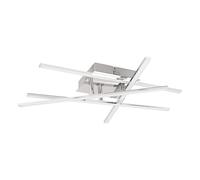 Plafoniera Moderna Lasana 1 Acciaio Cromo 3 Luci Led Integrato 3,5W