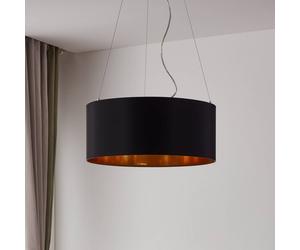 EGLO Lecio - lampada a sospensione di stoffa nero-oro EGLO
