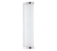 Eglo LED Applique da parete Gita 2, lampada specchio in metallo pressofuso | cromato e plastica bianca, lampada per bagno, lampada LED per ambienti umidi luce neutra, IP44, L 35 cm