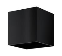 Eglo LED applique esterna Barcarola-E, lampada con luce verso l'alto e il basso, cubo in plastica nero, illuminazione neutra, IP44