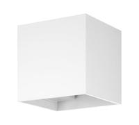 Eglo LED applique esterna Barcarola-E, lampada da parete con luce verso l’alto e il basso, cubo in plastica bianco, illuminazione neutra, IP44