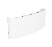 Eglo LED applique esterna Cosolenzo-E, lampada da parete con effetto lente, per esterni, in alluminio bianco, luce calda, IP44