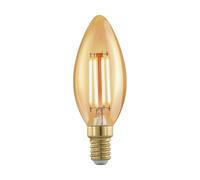 EGLO LED E14 dimmerabile, lampadina vintage dorata a candela per luce