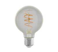 Eglo LED E27 dimmerabile a 3 fasi, lampadina retrò da regolare con interruttore, 4 Watt, lampada vintage a globo e illuminante bianco caldo, 2200k, Edison G80, Ø 8 cm