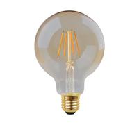 Eglo LED E27 dimmerabile a 3 fasi, lampadina retrò da regolare con interruttore, 4,5 Watt, lampada vintage ambra luce illuminante bianco caldo, 2200k, Edison G95, Ø 9,5 cm