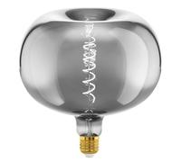 EGLO LED E27 dimmerabile a forma di mela, lampadina a spirale di grandi dimensioni, fumé vintage in design retrò, 4 Watt, 50 Lumen, illuminante bianco caldo, 2200k, Ø 22 cm