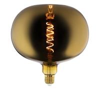 EGLO LED E27 dimmerabile a forma di mela, lampadina a spirale di grandi dimensioni, dorata vintage con dimmerazione in design retro, 4 Watt, 40 Lumen, bianco caldo, 1900k, Ø 22 cm